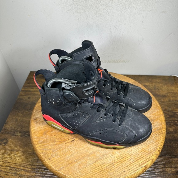 Air Jordan 6 Retro Black Infrared Men's Basketball Shoes Size 8 384664-023